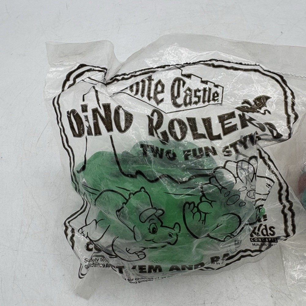 Vintage White Castle Kids Toys 1990s 3 Rockin' Wheelin' 1 Dino Sealed Lot of 4 - Picture 2 of 6